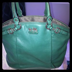 Coach Teal Leather Bag